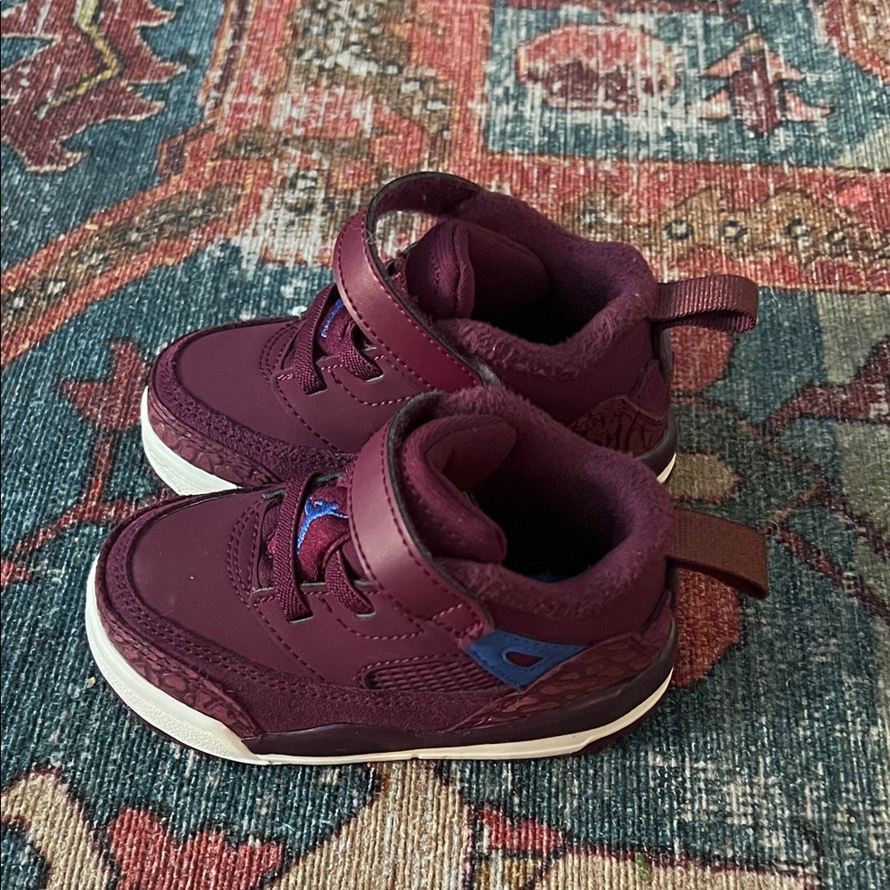 Jordan Kids' Burgundy and Blue Sneakers